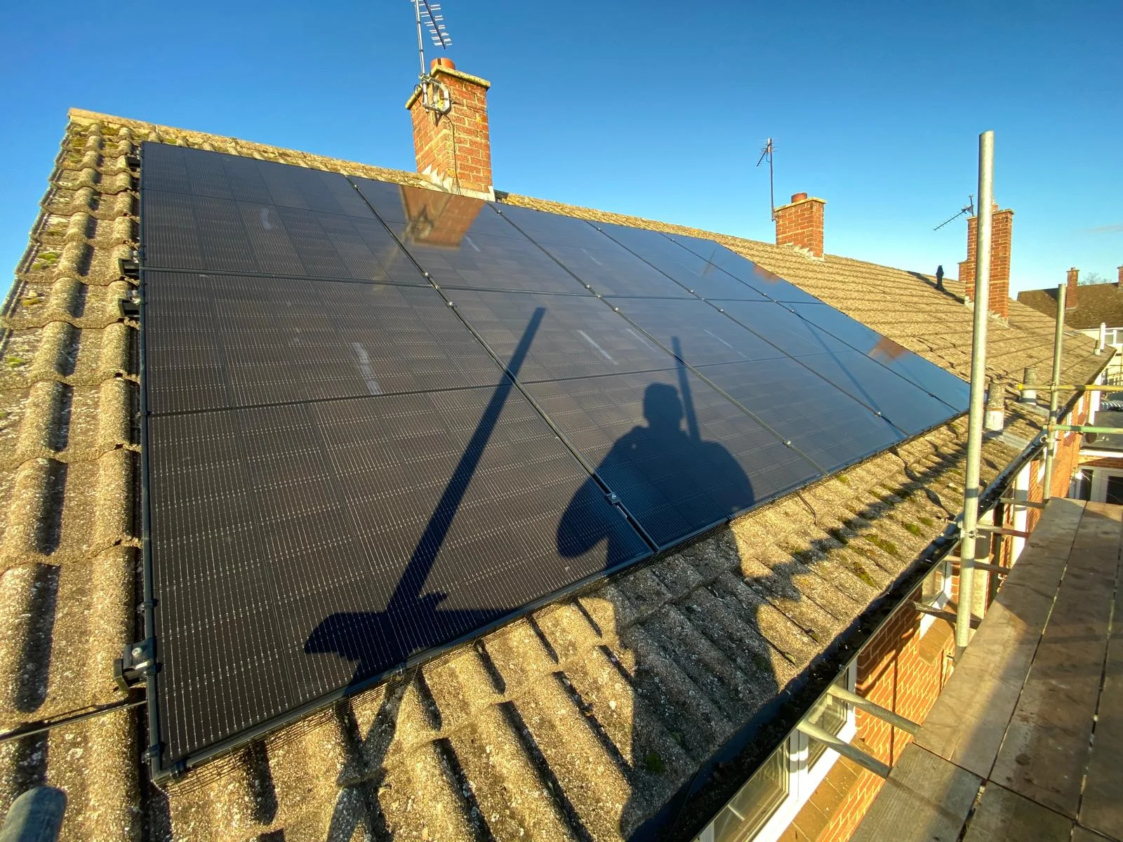 Residential solar panel installation