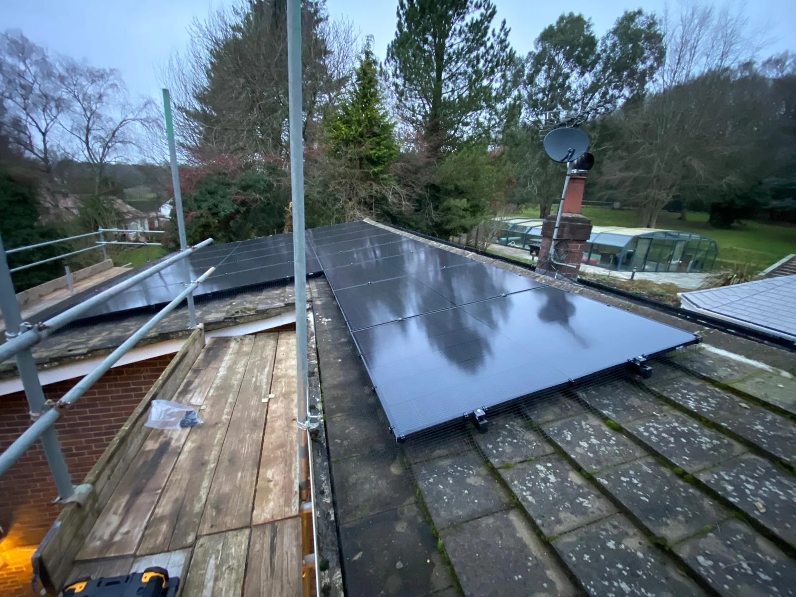 Solar panel roof installation